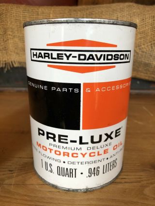Vintage Harley Davidson Pre - Luxe 1 Quart Oil Can