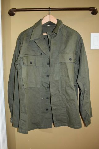 1945 Ww2 U S Army Hbt Shirt / Jacket Size 36r