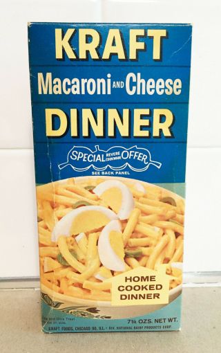Vintage 1960s Kraft Macaroni And Cheese Dinner Box