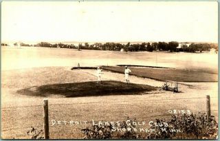 Shoreham,  Minnesota Rppc Real Photo Postcard " Detroit Lakes Golf Club " C1930s