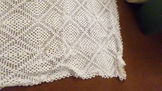 Vintage Crochet Tablecloth Table Cover 51 x 110 