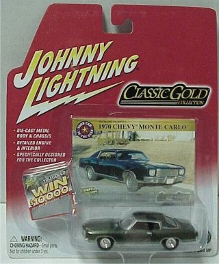 Johnny Lightning Classic Gold A 1970 Chevrolet Monte Carlo 2 Door Hard Top