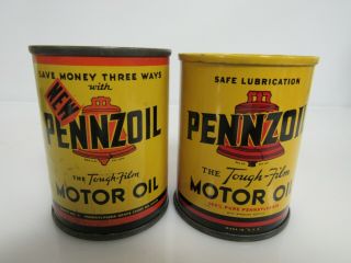(2) Vintage Pennzoil Oil Can Coin Banks,  Sb350