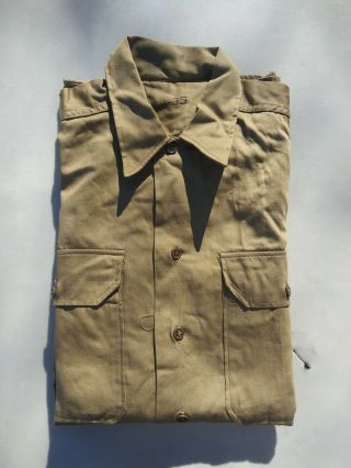 Ww2 Us Army Enlisted Men Khaki Shirt Size 15.  5x35 - Nwt