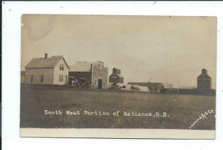 Real Photo Postcard Post Card Reliance South Dakota Sd S D South West Portion