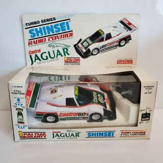 Vintage 1988 Shinsei Castrol Jaguar Xjr - 9 V - 12 Racer Rc Car White