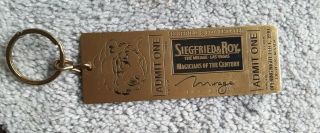 Siegfried And Roy,  The Mirage Las Vegas Admit One Ticket Keyring.