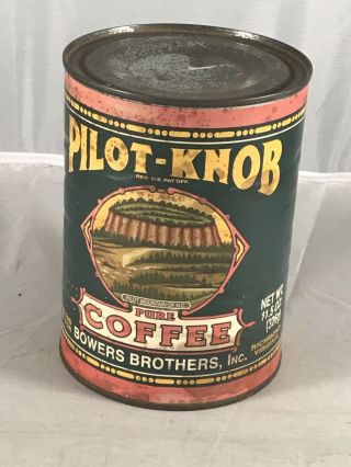 Vintage Pilot - Knob Pure Coffee Can Bowers Brothers Richmond Virginia