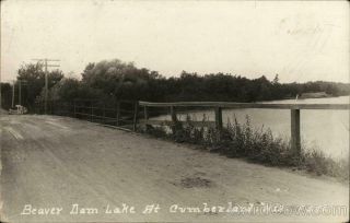 1925 Rppc Cumberland,  Wi Beaver Dam Lake Barron County Wisconsin Postcard Vintage