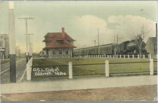 Postcard 1910 O.  S.  L.  R.  R.  Station Depot Caldwell,  Idaho