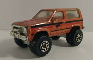 Vtg Matchbox Car Ford Bronco Ii Burnt Orange 1987 1886