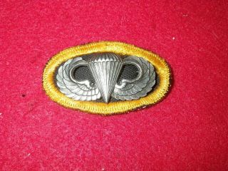 Wwii Us Army Paratrooper 541st Pir Oval W Jump Wing - Solid Back,  Pb