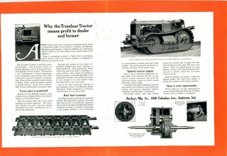 1917 Trundaar Tractors Ad: Buckeye Mfg.  Co. ,  Columbus Avenue - Anderson,  IN 4PGS 2