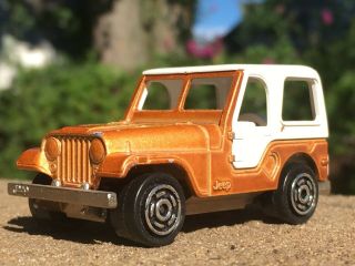 Vintage Majorette Jeep CJ - 5 Golden Eagle With Top 1/64 Diecast Hard To Find LOOK 2