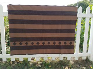 Wool Blend Blanket - browns 2