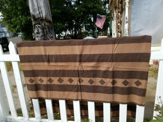 Wool Blend Blanket - browns 3