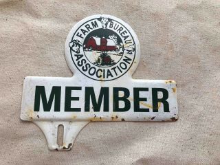 Old Farm Bureau Association Member License Plate Topper