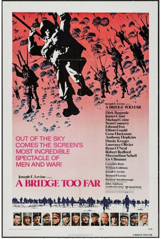 A Bridge Too Far Orig Ww2 27x41 One Sheet Movie Poster Sean Connery/gene Hackman