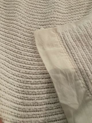 Vintage Chatham Waffle Knit King Size Blanket Euc White