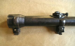 Ww2 Era W.  Claw Mounts To German Zf39 Zielvier 4 Power Sniper Scope Mauser K98