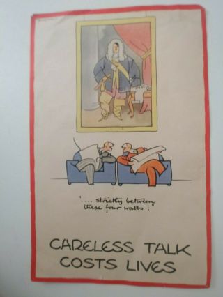 Wwii British Careless Talk Costs Lives,  Fougasse,  Cyril Bird Poster