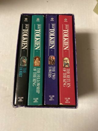 Vintage Jrr Tolkien Lord Of The Rings Del Rey 4 Book Set 70s To 80s Dates