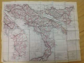 Wwii " Silk " Escape Map Of Italy No.  J3 And J4