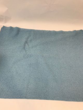 Vintage Acrylic Blanket Satin Trim Blue JC Penney 74 x 87 Twin 3