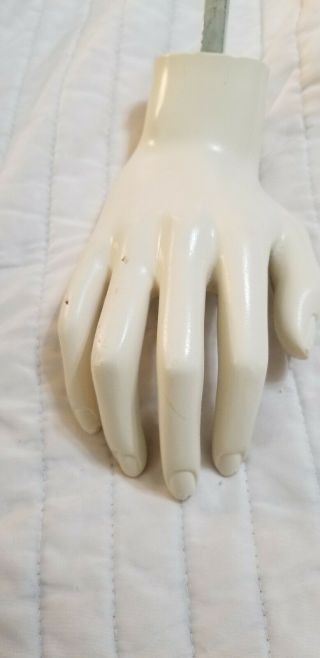 Vintage Female Mannequin Right Hand Retro Jewelry Store Display 2