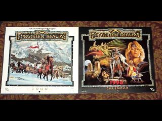 1989 1990 Forgotten Realms A Dungeons & Dragons Calendars Np