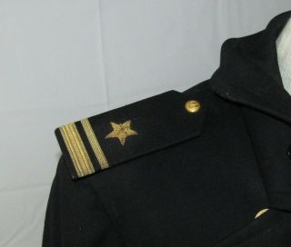 Named WW2 USN Officer LTJG Black Wool Overcoat/White Dress Summer Jacket & Pants 2