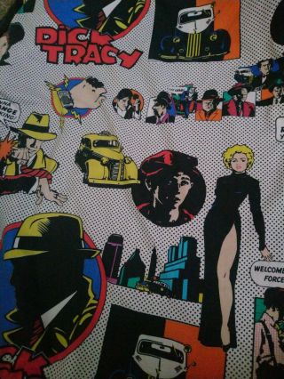 Vintage 1990 Disney Dick Tracy Madonna Twin Fitted Bed Sheet