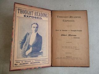 Vintage 1914 Thought Reading Exposed 32 Page Book By Albert Morrow The Magician