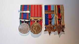 Canada Ww2 Medal Group Of 4 (cnd.  Decoration Medal Not Issued) B663
