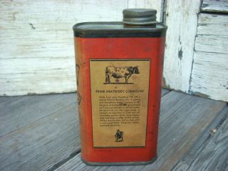 Antique Vintage Nourse Oil Co.  Prime Neatsfoot Oil Compound Tin Can Kansas City
