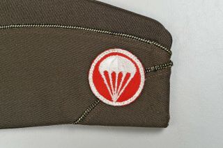 WWII U.  S.  AIRBORNE ARTILLERY OFFICERS OVERSEAS CAP w/RANK INSIGNIA 3