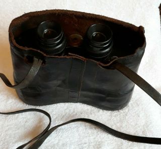 Vintage Ww2 Spencer Lens 1943 Binoculars With Leather Field Cover