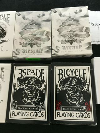 Ellusionist Gaff Playing Cards Ghost Arcane Tiger Invisible Svengali 6 Decks 3