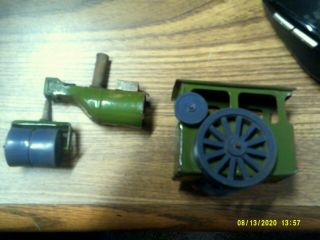 Vintage Tri Ang Minic Toys Made In England Steam Roller Tractor