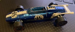 1969 Hot Wheels Mattel Die - Cast Indy Eagle Blue Racing Car Hong Kong Redline
