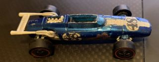 1969 Hot Wheels Mattel Die - Cast Indy Eagle Blue Racing Car Hong Kong Redline 2