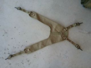 Ww2 Us Army Medic Yoke / Suspenders - Khaki - Very Hard To Find