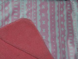 Cloud Island Plush Velboa Baby Blanket Pink White