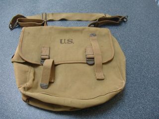 Ww2 Wwii Us Army M1936 Musette Bag Dated 1942 With Strap