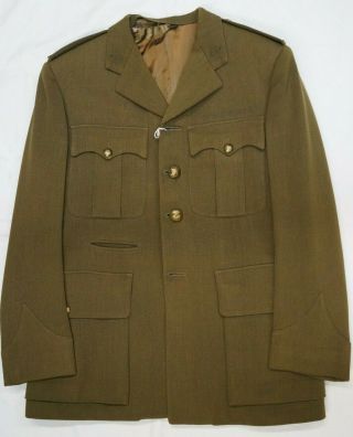 Ww2 Canadian Officers Four Pocket Service Dress Tunic Jacket Named
