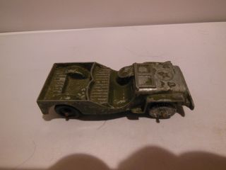 Vintage Tootsietoy Military Jeep Die Cast Green