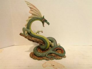 Enchantica Dromeliad Tunnel Serpent Dragon 5 1/2 Inch Tall Porcelain Figurine