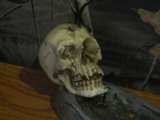 Vintage 1970`s Head Shop Vampire Skull On Grave Bones - 1970`s Burner