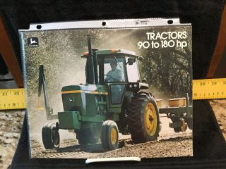 1978 John Deere Tractors 90 - 180 Hp Sales Brochure A - 1 - 78 - 11 - Vg