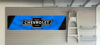 Chevrolet Flag Chevy Car Truck Racing Garage Mechanic Oil Gas 2x8ft Banner